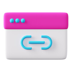 3D Icon Link Illustration