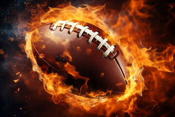 American Football in Flames - Intense Game Energy and Power