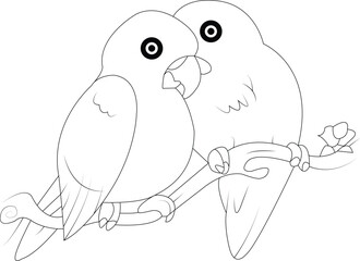 Love birds for cute children