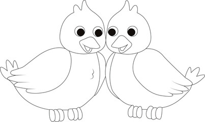 Love birds for cute children