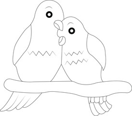Love birds for cute children
