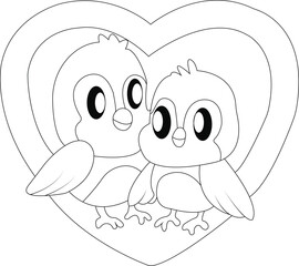 Love birds for cute children