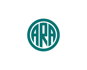ARA logo design vector template