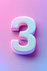 Naklejka premium Countdown number 3 illustration poster, number 3 three-dimensional illustration