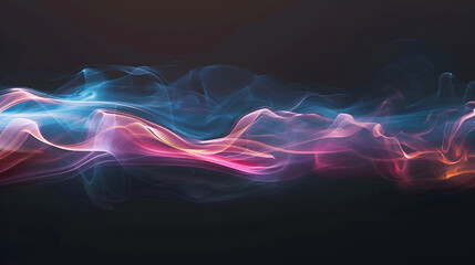 Fire - a wave of colored plasma fire elements consisting of a hot red-orange flame on a black background - a magical colored background for poster design, Dark abstract background with a glowing 