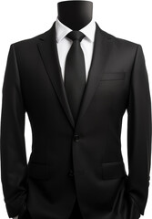 black suit mockup isolated on white or transparent background,transparency 