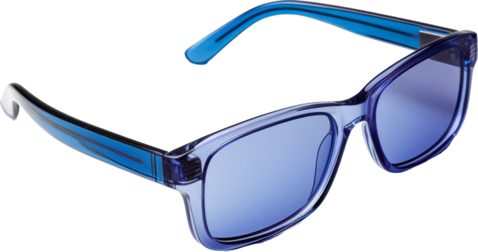 blue glasses isolated on white or transparent background,transparency 