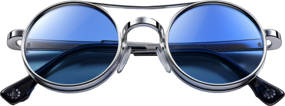 blue glasses isolated on white or transparent background,transparency 