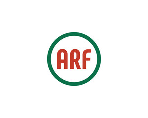 ARF logo design vector template