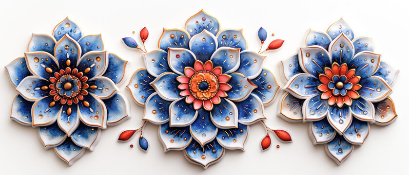 Bohemian mandala pattern with intricate designs in warm colors, Background Image, Background For Banner.AI - Powered by Adobe