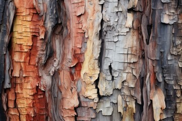 Mottled Pieces tree bark. Wood broken plant. Generate Ai