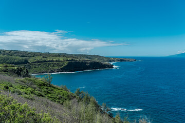 Punalau Beach and Honokohau bay，Kahekili Hwy, Wailuku, West Maui Hawaii.