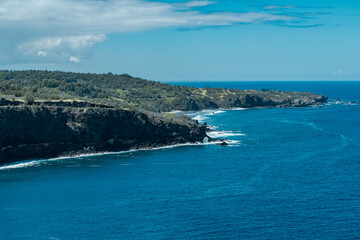 Fototapeta na wymiar Punalau Beach and Honokohau bay，Kahekili Hwy, Wailuku, West Maui Hawaii.