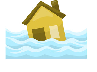 Floods Insurance Icon Illustration