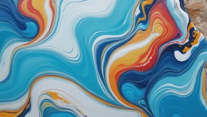 Obraz premium abstract fluid marble background acrylic paints.