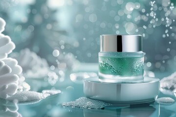 Facial enzyme peels skin care cream. Skincare treatment products: sustainable beauty lotion, skincare expression wrinkle cream gel, skin lifting cream pot serum and skin repairing rejuvenate jar pot