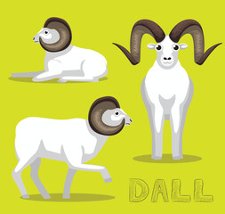 Sheep Dall Cartoon Vector Illustration