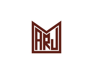 ARJ logo design vector template