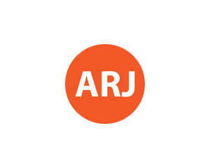 ARJ logo design vector template
