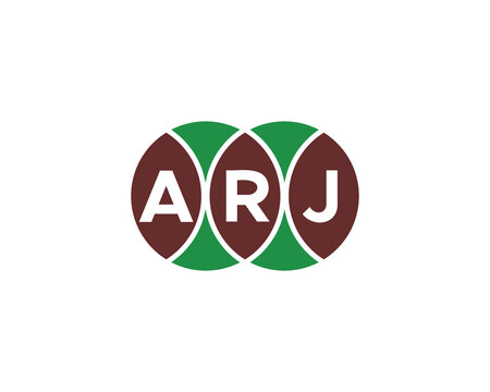 ARJ logo design vector template