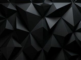 Black Abstract Triangles Background. Generative AI
