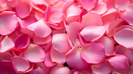 Fototapeta premium Close-up of scattered petals conveys romance and elegance