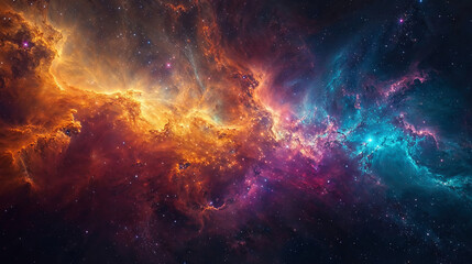 Fototapeta na wymiar Galactic Nebula Tapestry