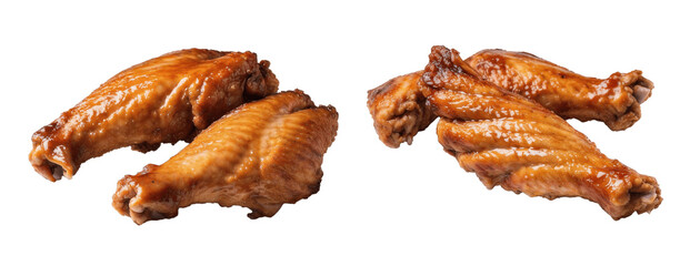chicken wings isolated on transparent background