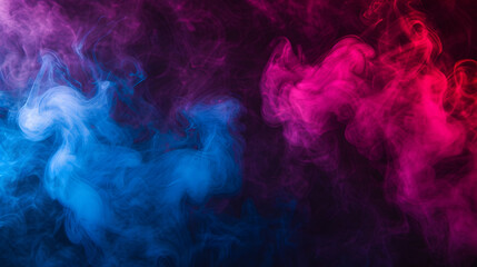 Obraz na płótnie Canvas colorful smoke on the dark studio, abstract background.