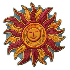 embroidery icon of sun