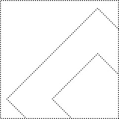 Set of square dot line shapes. Design elements