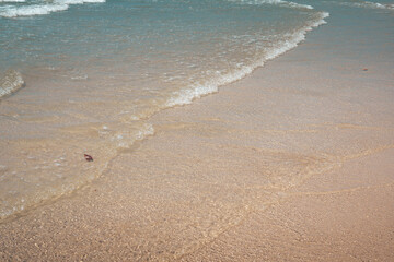 Beach on the island during the day
