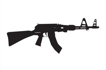 assault rifle illustration - obrazy, fototapety, plakaty