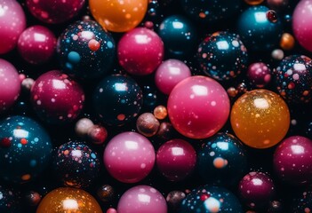 Bubble motion colorful, christmas bokeh background