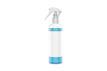 Trigger Spray Bottle Mockup Isolated On White Background. 3d illustration