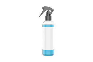 Trigger Spray Bottle Mockup Isolated On White Background. 3d illustration