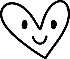 Hand drawn hearts set. Elements for love