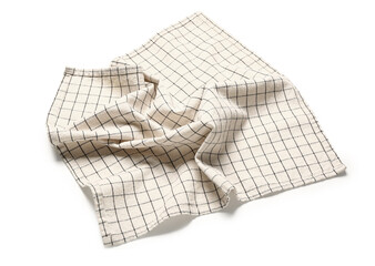 Checkered napkin on white background. Festa Junina (June Festival) celebration