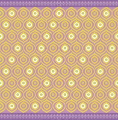 Seamless retro background modern pastel pink yellow ikat pattern concept for Faux tribal weave pattern,Aztec carpet boho fabric,tile design background.Ikat ethnic seamless pattern decoration design.