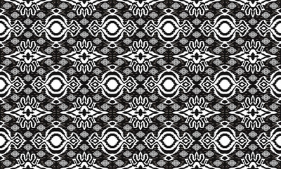 Hand drawn Ikat geometric folklore ornament. Oriental vector damask pattern. Ancient art of Arabesque. Tribal ethnic texture with heart. Spanish carpet. Aztec style. Indian rug.