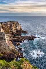 Sandanbeki Rock Cliff on Pacific coast in Shirahama Town in Wakayama prefecture Japan
