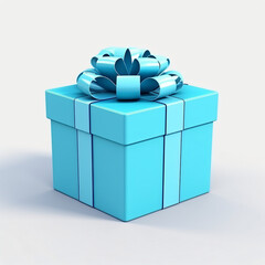 3d render icon of gift box cartoon isolated generated AI