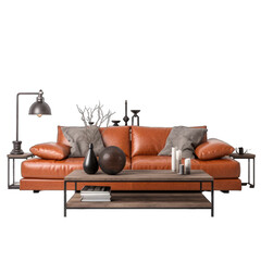 upLeather sofa png