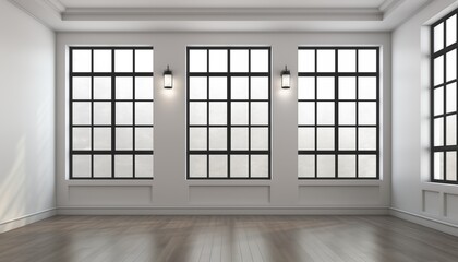 white empty room with window