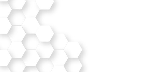 	
White Hexagonal Background. Luxury White Pattern. Vector Illustration. 3D Futuristic abstract honeycomb mosaic white background. geometric mesh cell texture. modern futuristic wallpaper.