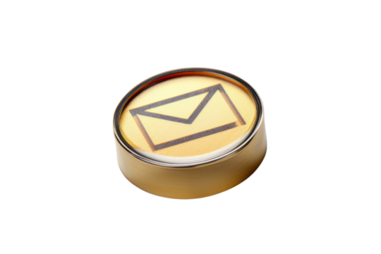 Email Icon The icon represents a digital marketing strategy, online communication. data analysis Isolated on transparent background.