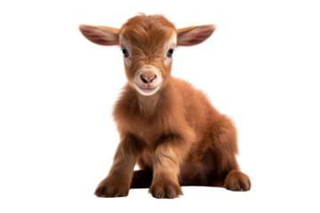 Farm Animals: Show cuteness, liveliness and bonding. Isolated on a transparent background.