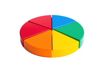 Obraz premium Finance: pie chart icon simple icon The meaning is clearly conveyed. Focus on bright colors Conveys wealth, success,Isolated on a transparent background.