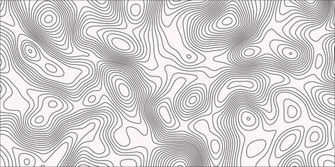 Fototapeta premium Topographic Map in Contour Line Light Topographic White seamless marble texture. Black-white background from Ocean topographic. Geographic mountain on a white Map topo Gradient multicolor.