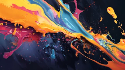  Paint splash with multicolors. Abstract background,Add a splash of colour to your life, anything can be colourful if you let it,Splash of paint Colorful. Abstract background. Digital Art, colored   © Nasim
